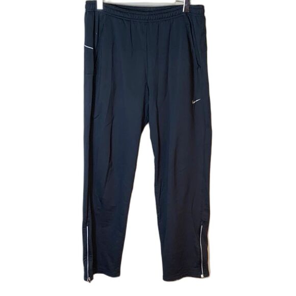 Nike Dri-Fit Black Fleece Tapered Ankle Zip Athletic Sweatpants Size L - Picture 14 of 14